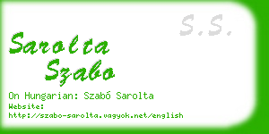 sarolta szabo business card